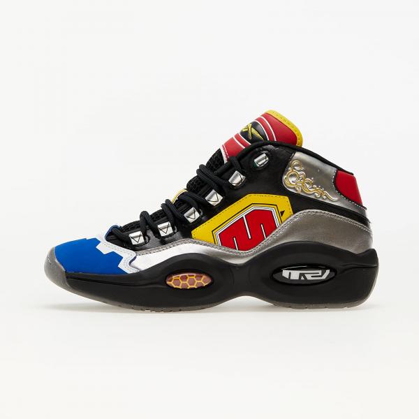Reebok Question Mid "Power Rangers" Black/ Silver Metallic/ Vector Red