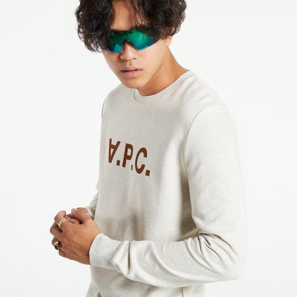 A.P.C. Vpc Logo Print Sweatshirt Beige