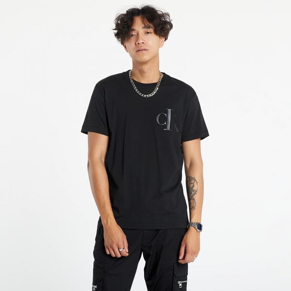Calvin Klein Jeans Leather Monogram Tee Black