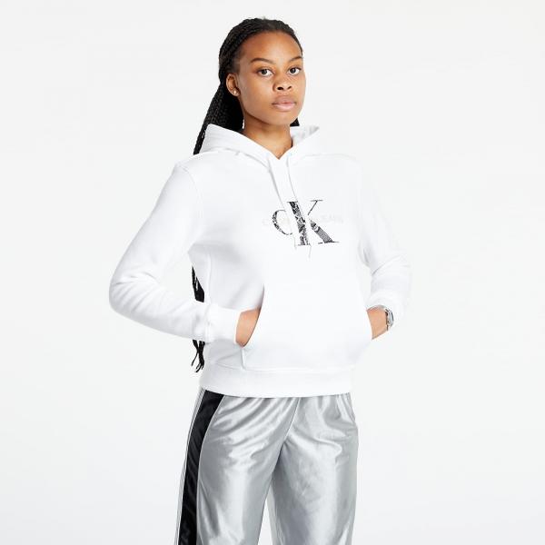 Calvin Klein Jeans Reptile Monogram Hoodie Bright White