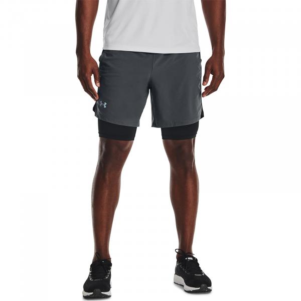 Under Armour Launch Sw 7'' 2N1 Short Pitch Gray/ Black/ Reflective