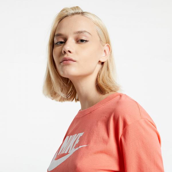 Nike Sportswear Essential Women's Cropped T-Shirt Magic Ember/ White