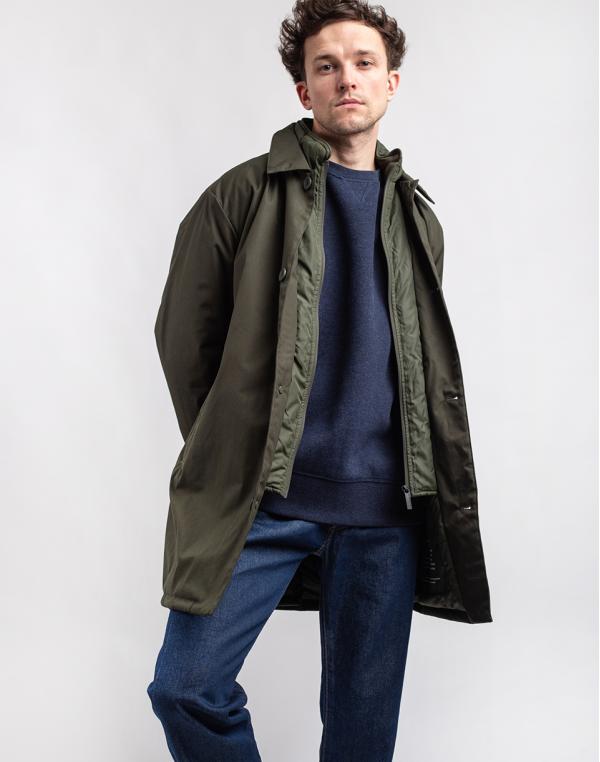 Knowledge Cotton Arctic canvas jacket with buttons 1090 Forrest Night M