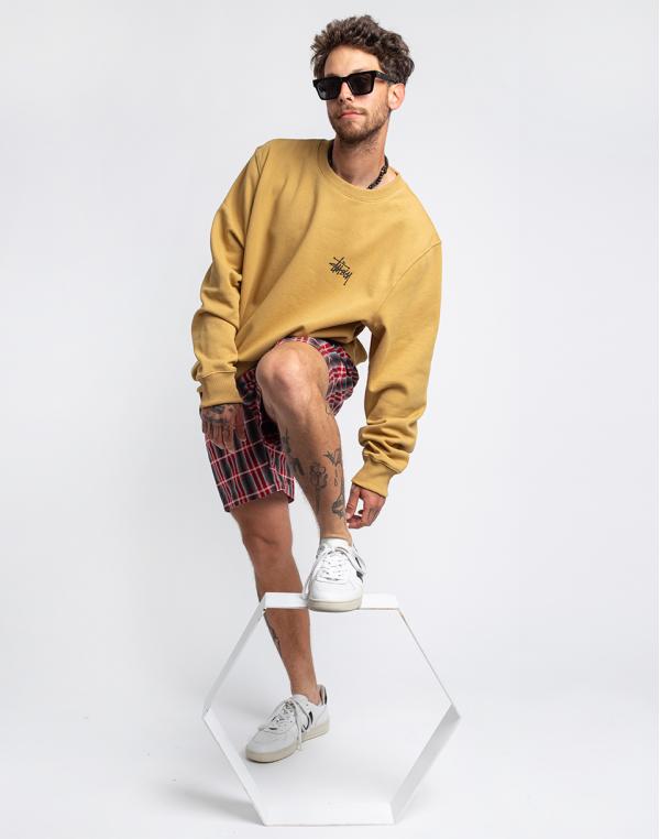 Stüssy Basic Stussy Crew KHAKI M