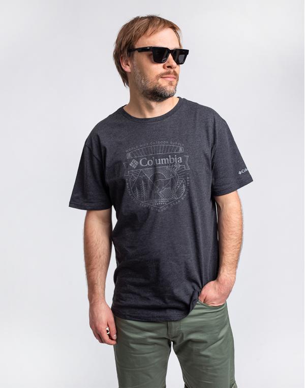Columbia Bluff Mesa Graphic Tee Black Shield L