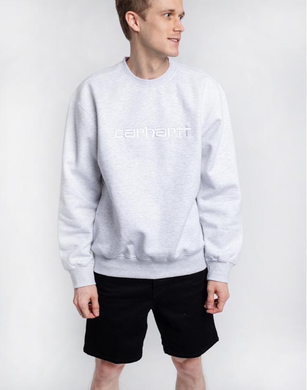 Carhartt WIP Carhartt Sweat Ash Heather / White L