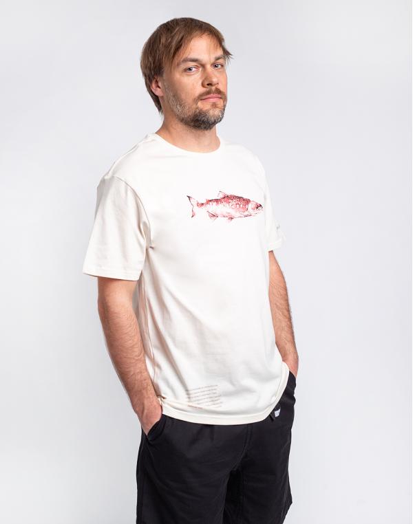 Columbia Clarkwall Organic Cotton Natural White Salmon Graphic M