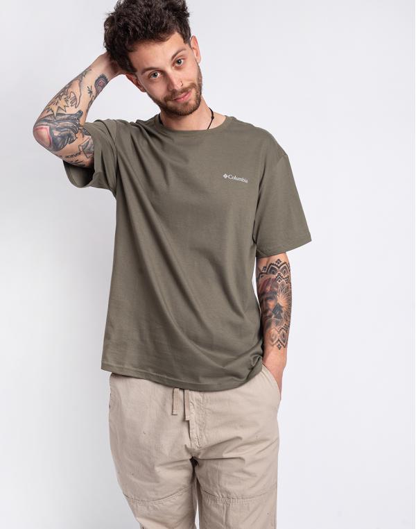 Columbia CSC Basic Logo Tee Stone Green Vertical L