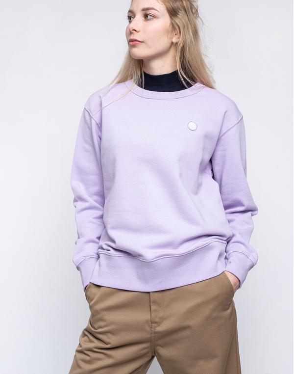 Knowledge Cotton Daphne Basic Badge Sweat 1324 Pastel Lilac S