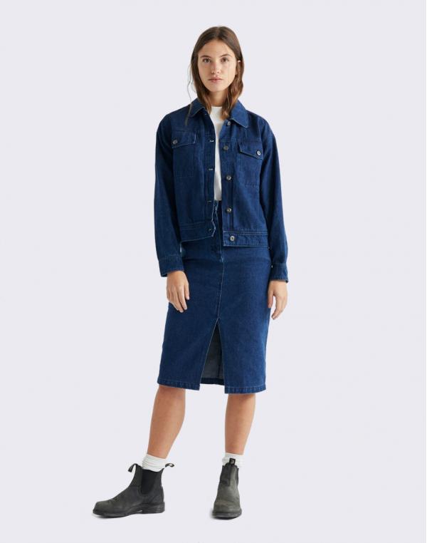 Thinking MU Denim Hemp Turan Jacket DENIM XS