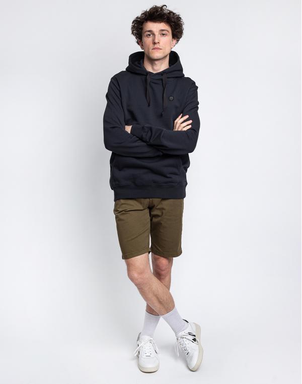 Knowledge Cotton Hood Basic Badge Sweat 1167 Phantom S