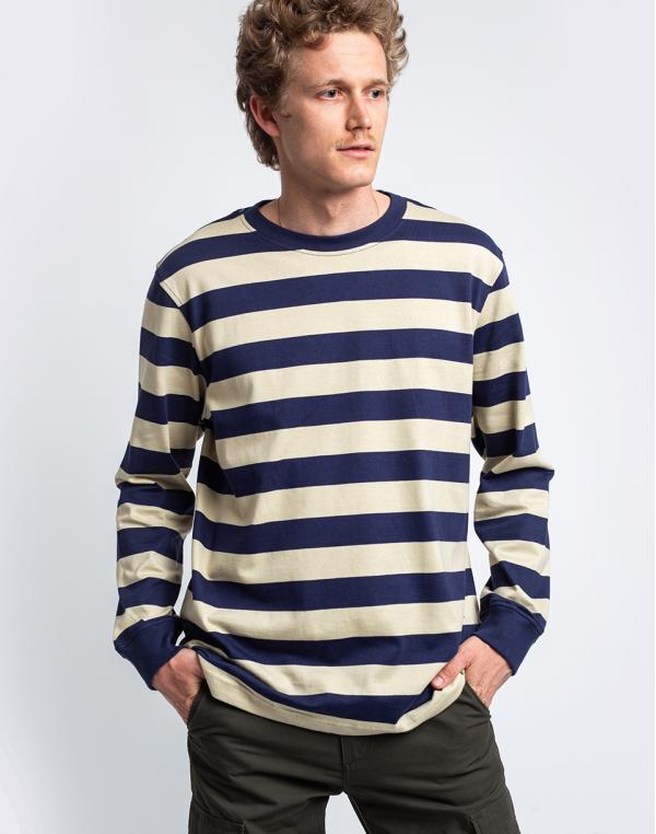 Armedangels Elmaar Stripes pacific ink-linen S