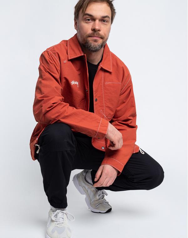 Stüssy Folsom Coach Jacket BURNT RED S