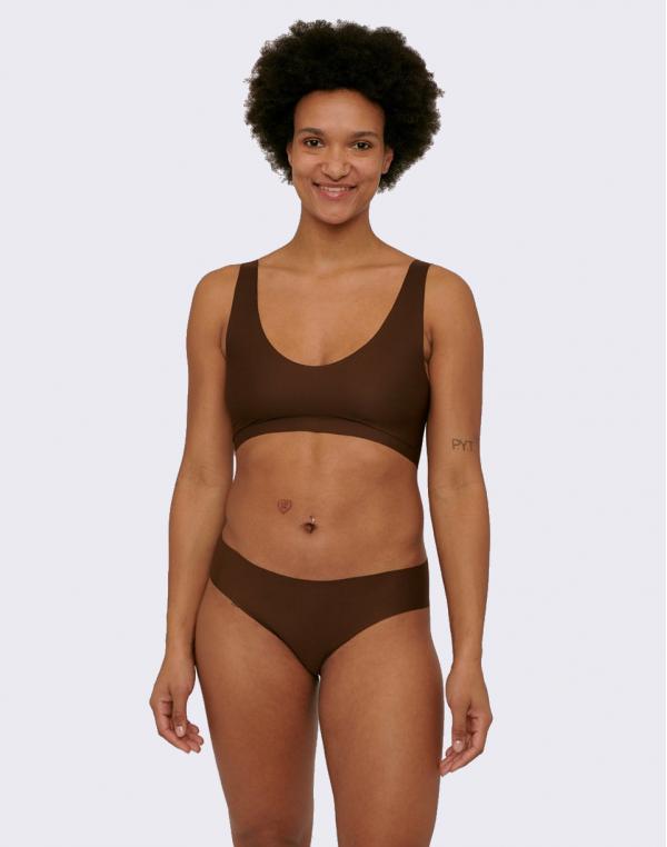 Organic Basics Invisible Cheeky Briefs 2-pack Walnut XS