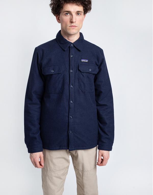 Patagonia M's Insulated Fjord Flannel Jacket Navy Blue S