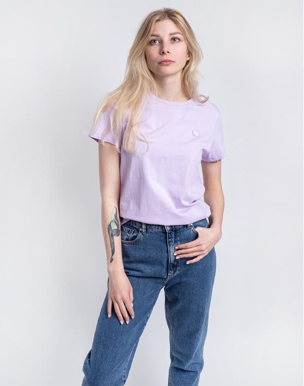 Knowledge Cotton Rosa Basic Badge Tee 1324 Pastel Lilac XS
