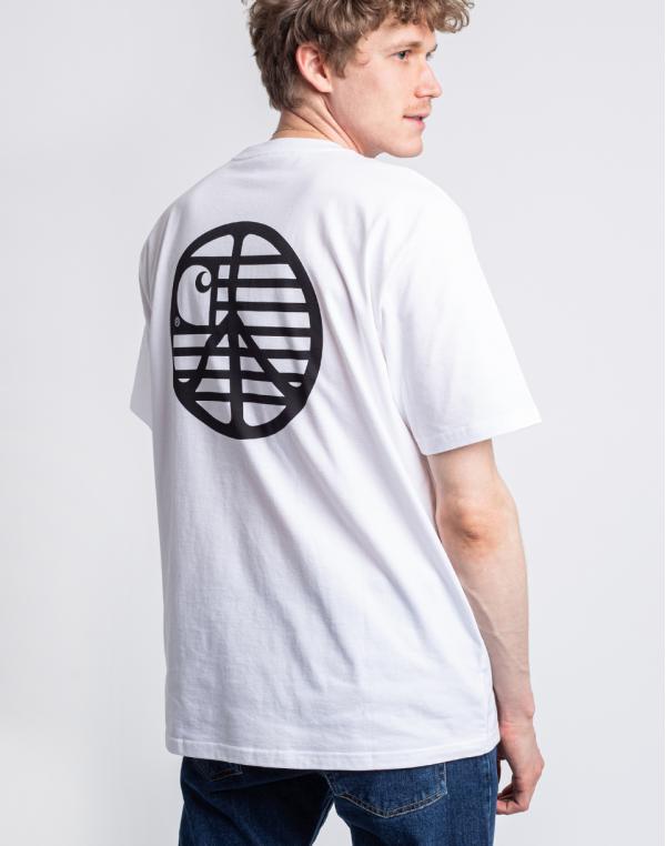 Carhartt WIP S/S Peace State T-Shirt White / Black L
