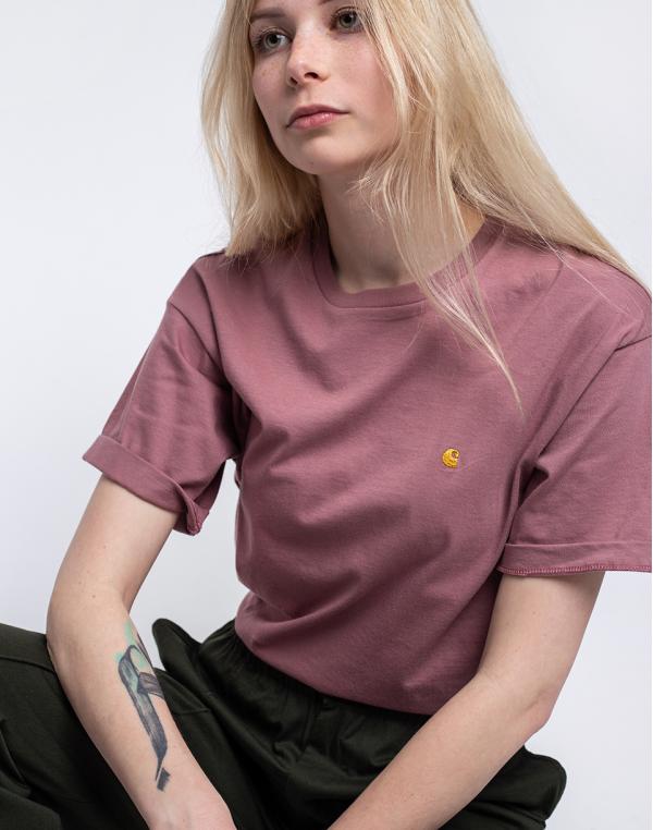 Carhartt WIP W' S/S Chase T-Shirt Malaga / Gold M