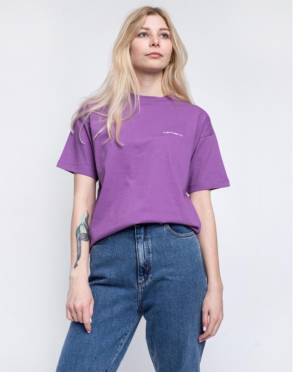 Carhartt WIP W' S/S Script Embroidery T-Shirt Aster / White M
