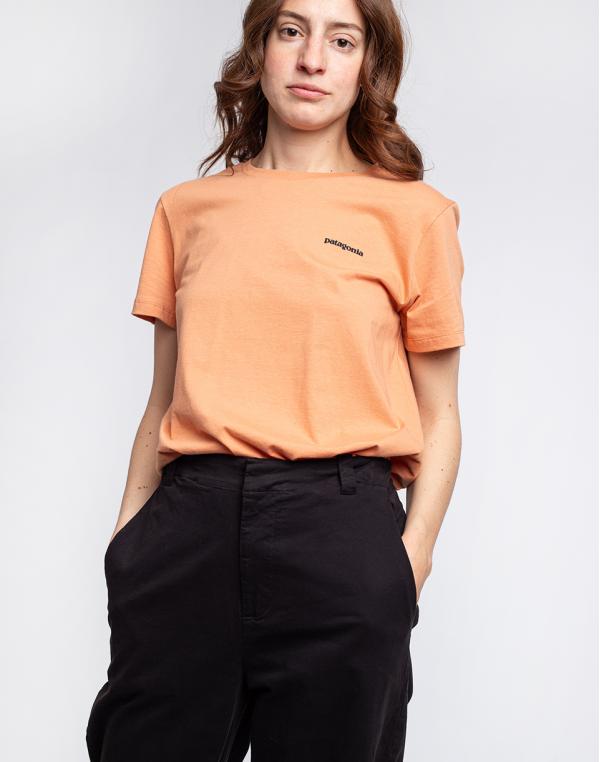 Patagonia W's P-6 Logo Organic Crew T-Shirt Toasted Peach S
