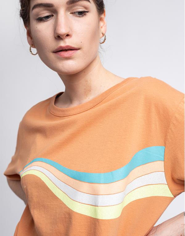 Patagonia W's Psychedelic Slider Organic Easy Cut Tee Toasted Peach XS
