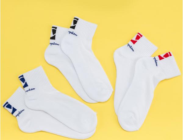 Champion 3Pack Double Logo Socks bílé
