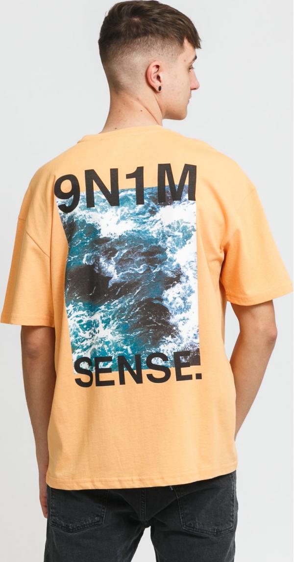 9N1 SENSE. Waves Tee světle oranžové