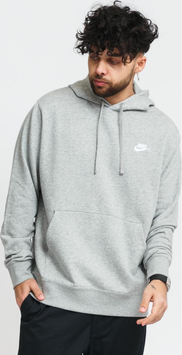 Nike M NSW Club Hoodie PO FT melange šedá