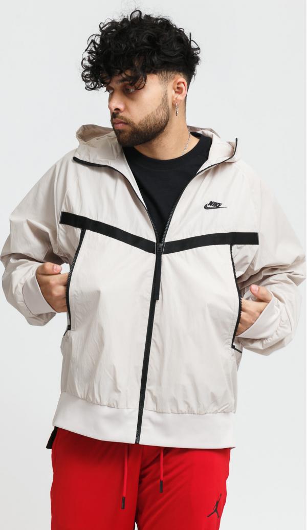 Nike  NSW Woven Windrunner Hooded Jacket béžová / černá