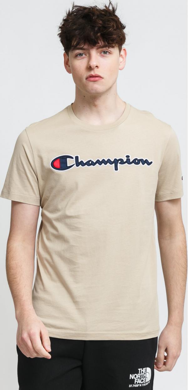 Champion ogo Crew Neck Tee béžové