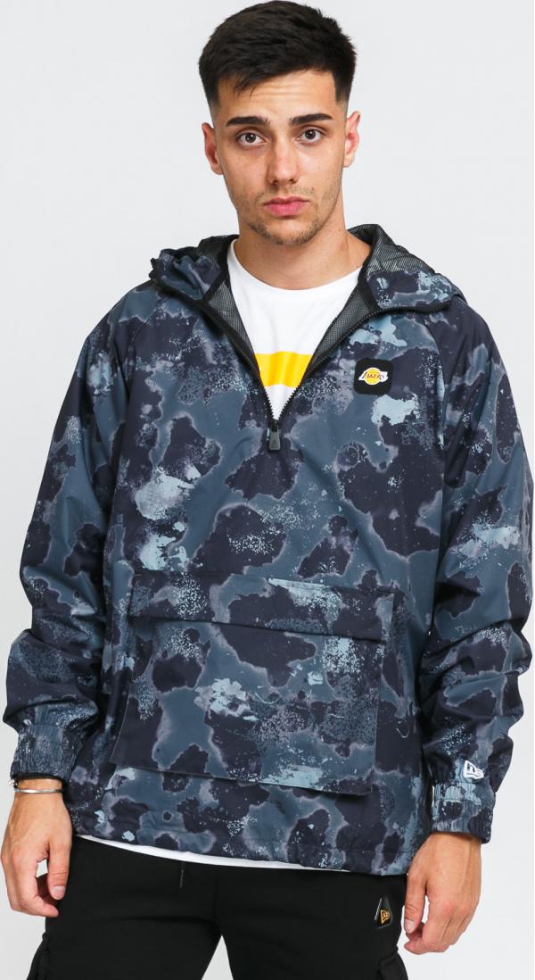 New Era NBA Outdoor Utility AOP Windbreaker LA akers tmavě šedá / černá
