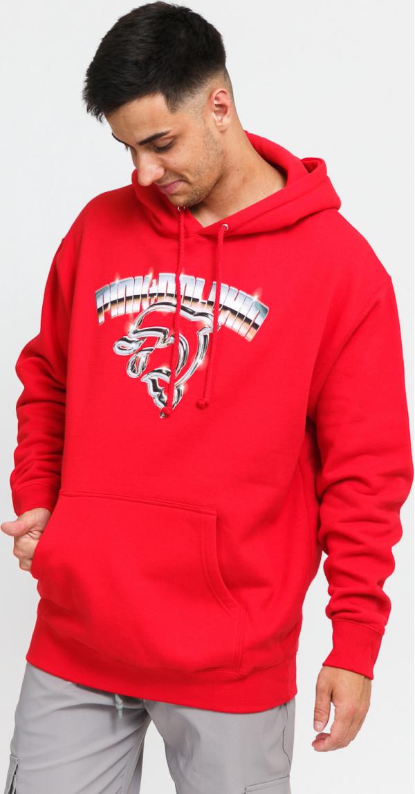 Pink Dolphin Chrome Reflect Hoodie červená