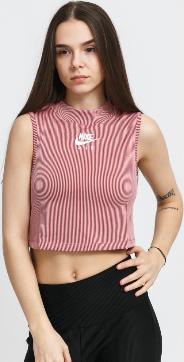Nike W NW Air Tank Rib vínové / růžové
