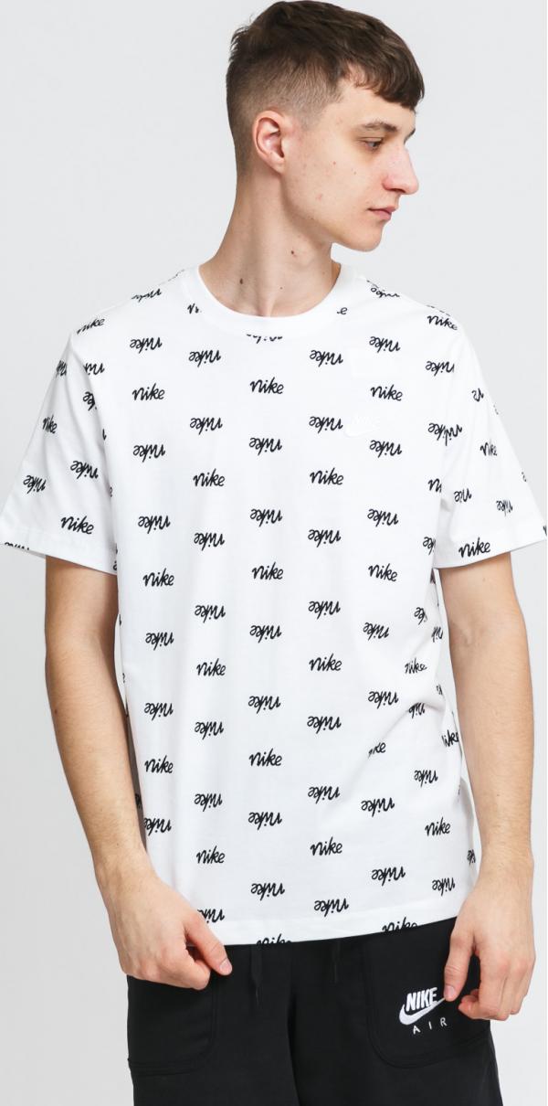 Nike M NSW Tee Printed Club LB bílé / černé