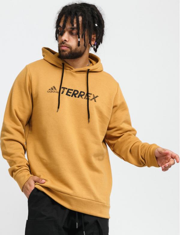 adidas Originals Terrex GFX ogo Hoodie světle hnědá