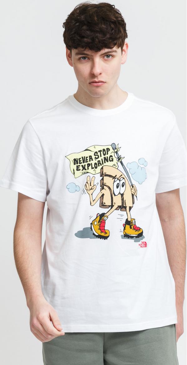 The North Face  S/S Graphic Tee bílé