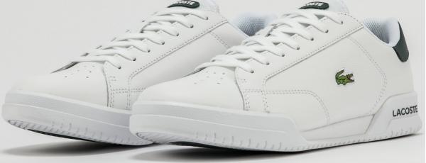 LACOSTE Twin Serve Leather white / dk green