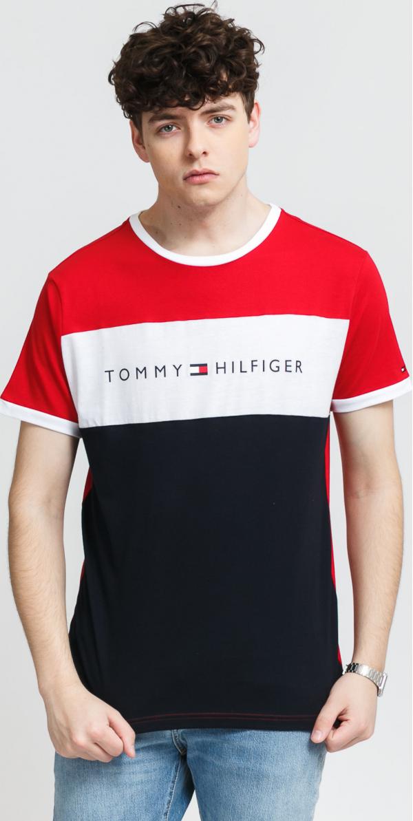 Tommy Hilfiger CN SS Tee Logo Flag navy / červené / bílé