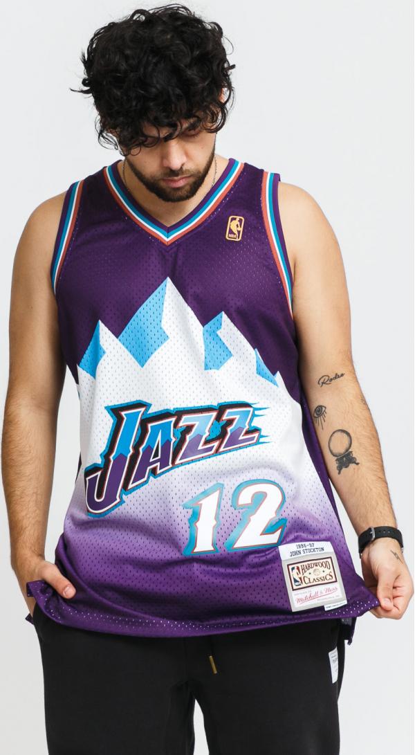 Mitchell & Ness Swingman Jersey Utah Jazz John Stockton "12 fialový