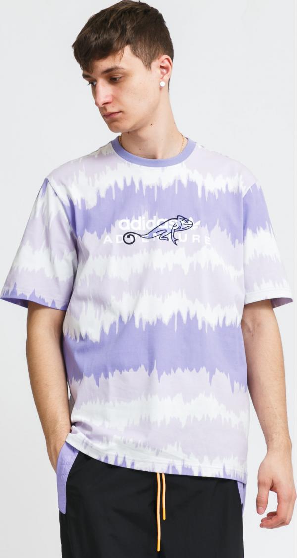 adidas Originals Adventure AOP Tee fialové / bílé