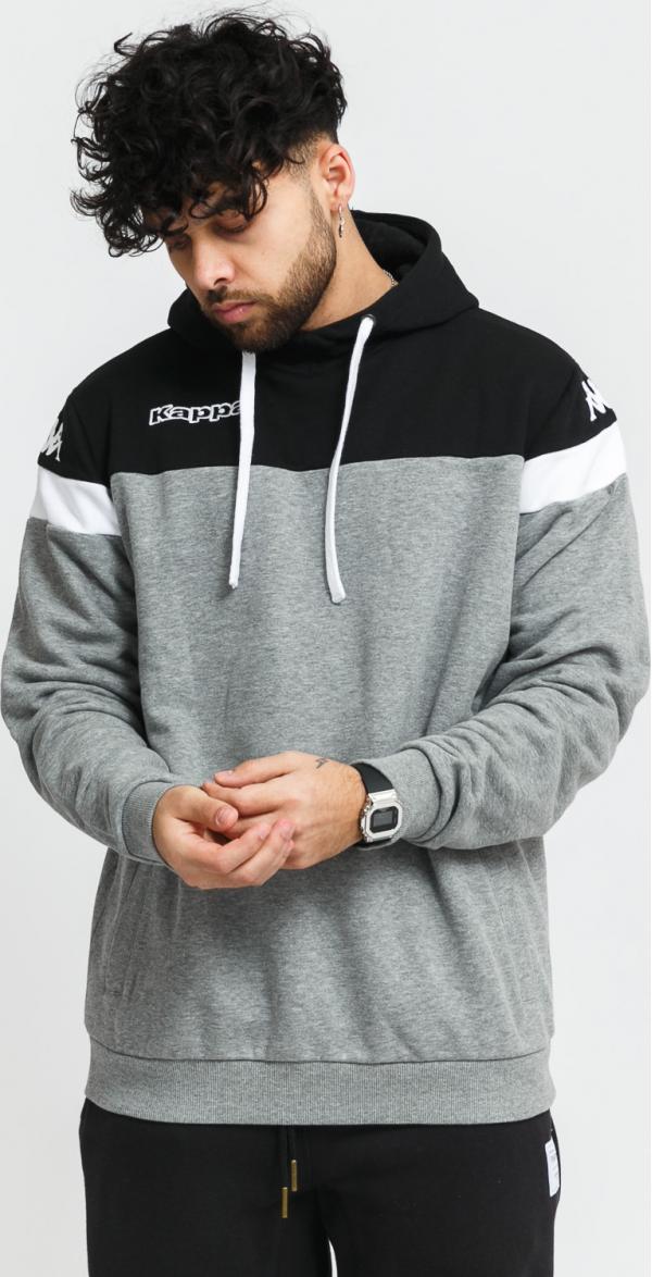 Kappa Authentic Accio Hoody melange šedá / černá