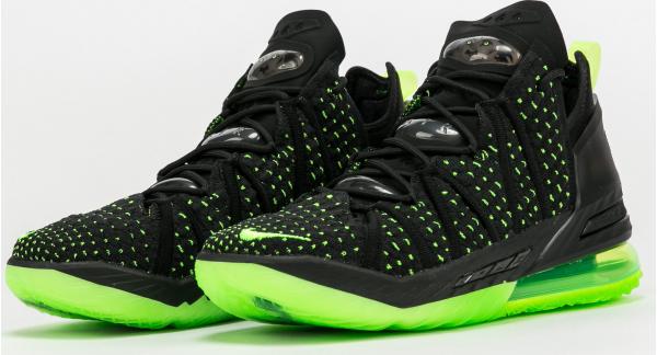 Nike Lebron XVIII black / electric green - black