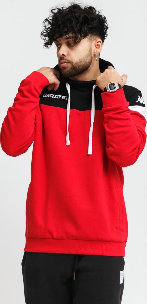 Kappa Authentic Accio Hoody červená / černá
