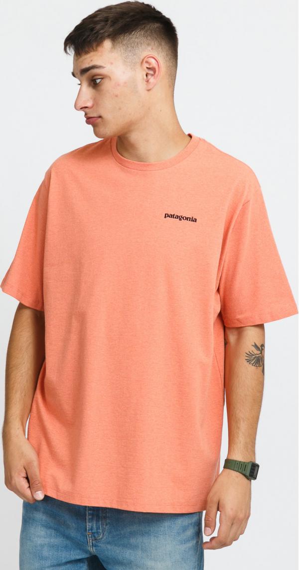 Patagonia 's P6 Logo Responsibili Tee melange lososové