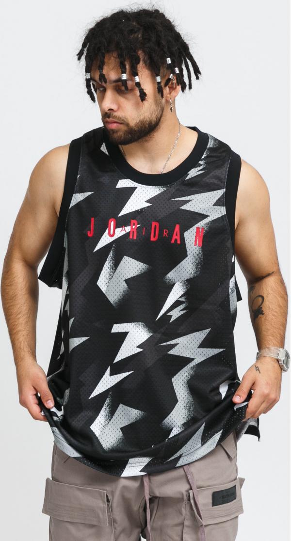 Jordan M J Jumpman AOP Jersey černý / šedý / bílý