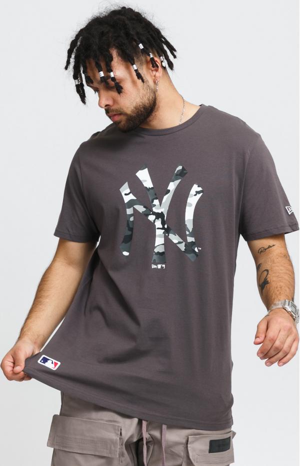 New Era MLB Camo Tee NY tmavě šedé / camo šedé / tmavě šedé