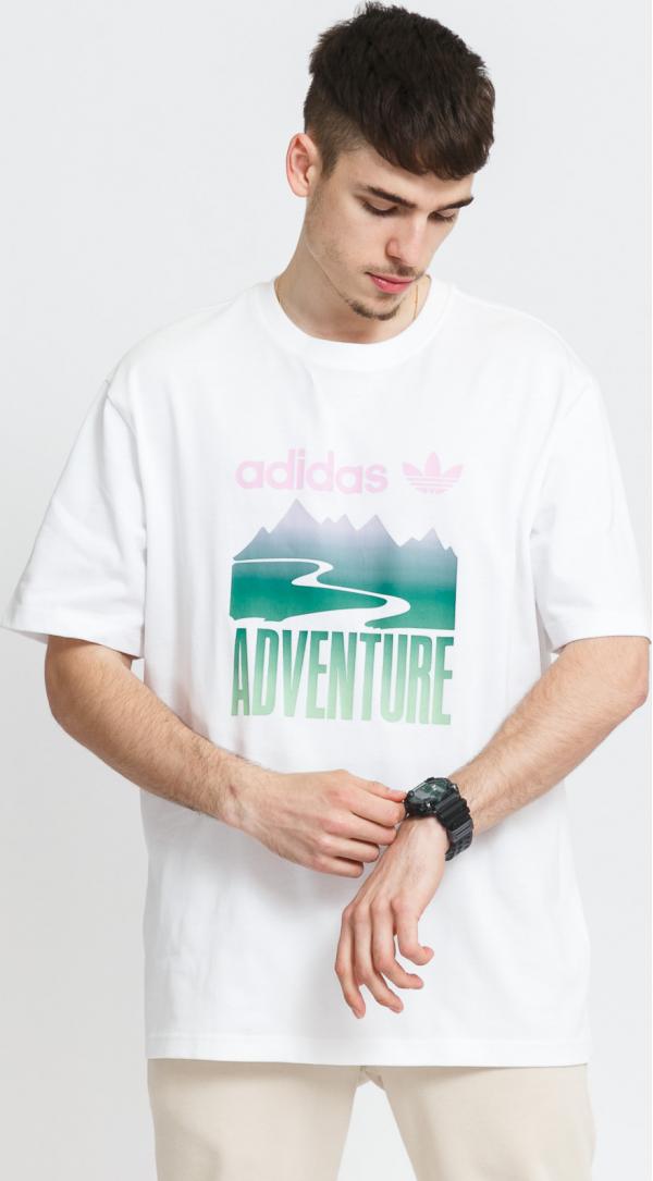 adidas Originals Adventure ountain ogo Tee bílé