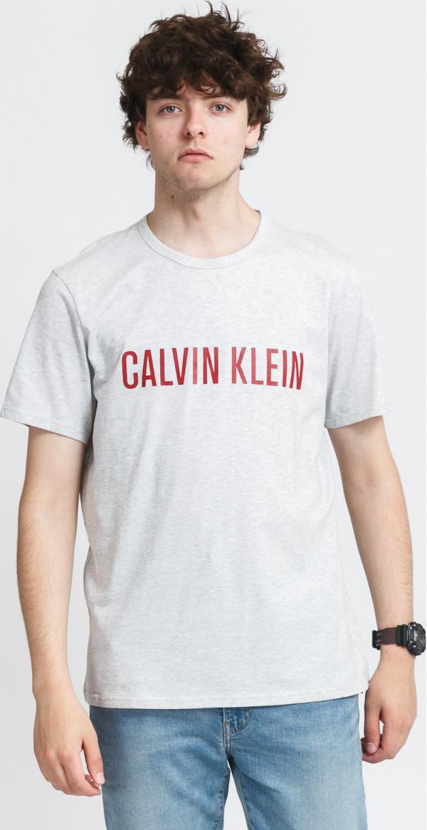 Calvin Klein SS Crew Neck Tee melange šedé