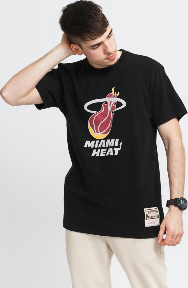 Mitchell & Ness Worn ogo Tee Miami Heat černé