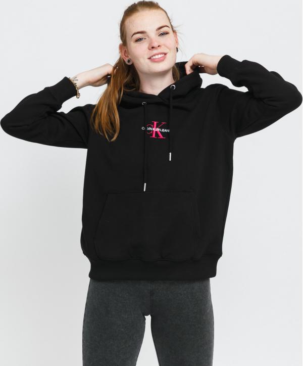 CALVIN KLEIN JEAN onogram ogo Hoodie černá